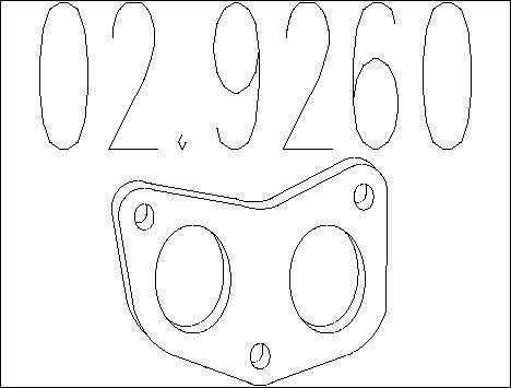 Mts 02.9260 Exhaust pipe gasket 029260