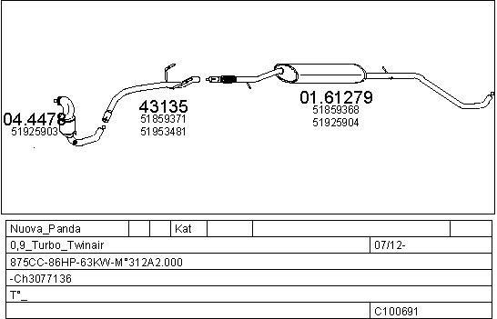 Mts C100691026946 Exhaust system C100691026946