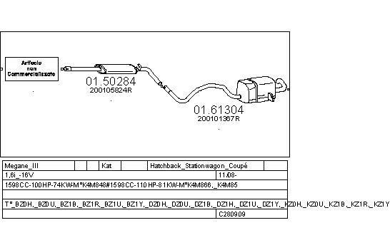 Mts C280909028078 Exhaust system C280909028078