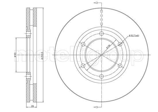 Trusting DF1363 Front brake disc ventilated DF1363