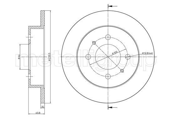 Trusting DF365 Rear brake disc, non-ventilated DF365