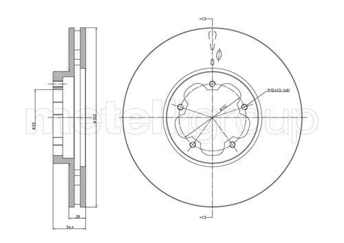 Trusting DF1006 Front brake disc ventilated DF1006