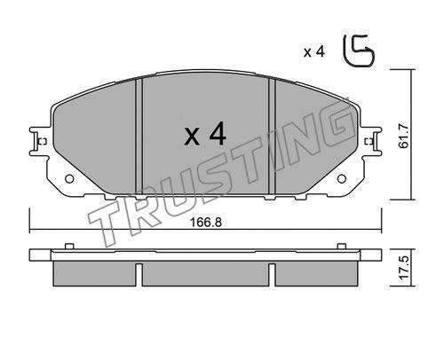 Trusting 10160 Brake Pad Set, disc brake 10160