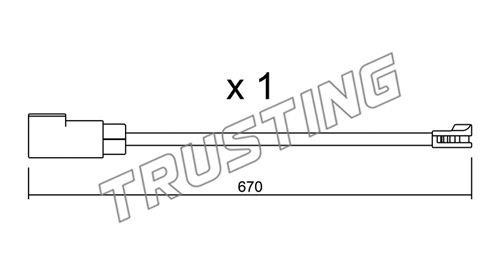 Trusting SU341 Warning contact, brake pad wear SU341