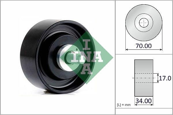 INA 532 1028 10 Deflection/guide pulley, v-ribbed belt 532102810
