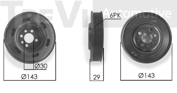 Trevi automotive PC1175 Pulley crankshaft PC1175