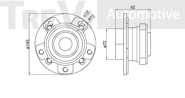 Trevi automotive WB1156 Wheel bearing kit WB1156