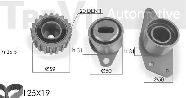 Trevi automotive KD1009 Timing Belt Kit KD1009