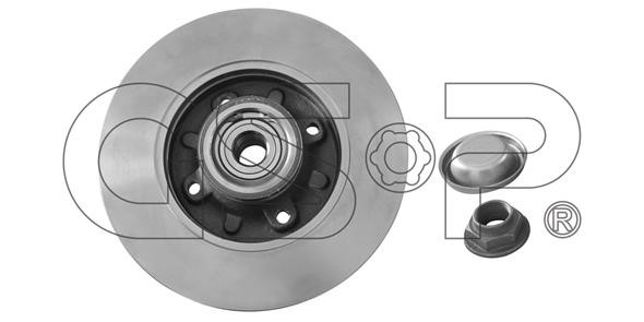 GSP 9225042K Rear brake disc, non-ventilated 9225042K