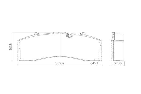 Fras-le PD/172-K023 _ CV ADVAN Brake Pad Set, disc brake PD172K023CVADVAN