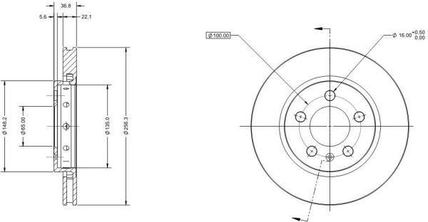 Remy RAD1791C Rear ventilated brake disc RAD1791C