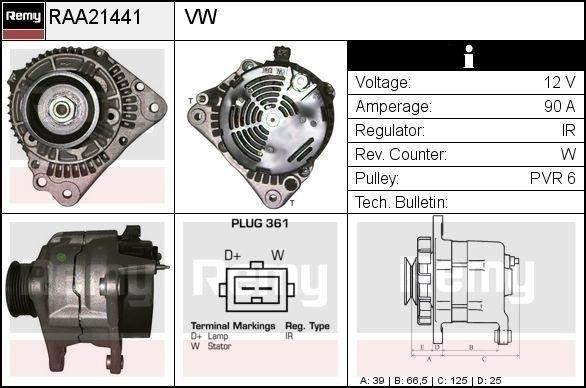 Remy RAA21441 Alternator RAA21441