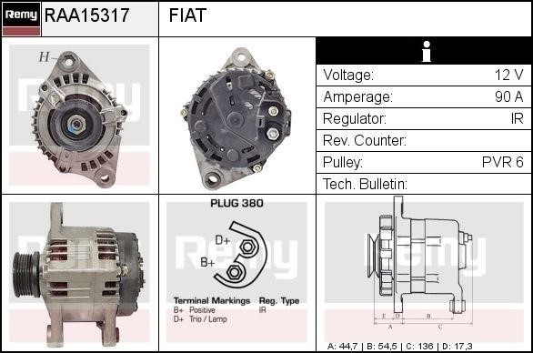 Remy RAA15317 Alternator RAA15317