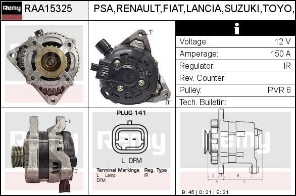 Remy RAA15325 Alternator RAA15325