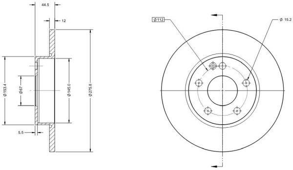 Remy RAD1304C Unventilated front brake disc RAD1304C