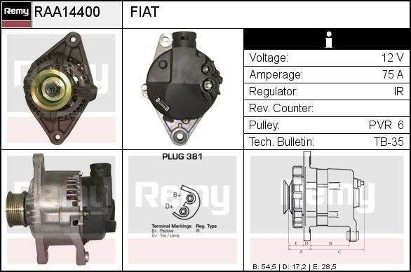 Remy RAA14400 Alternator RAA14400