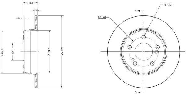 Remy RAD1098C Rear brake disc, non-ventilated RAD1098C