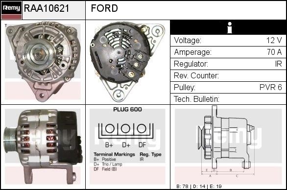 Remy RAA10621 Alternator RAA10621