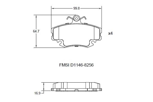 Remy RAP1021 Brake Pad Set, disc brake RAP1021