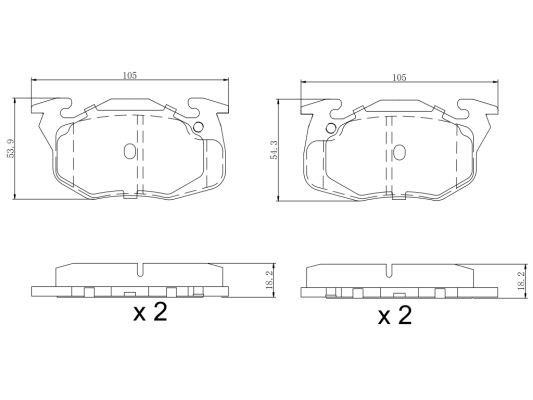 Remy RAP1681 Brake Pad Set, disc brake RAP1681