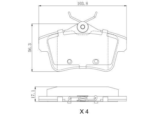 Remy RAP1100 Brake Pad Set, disc brake RAP1100