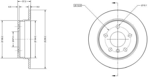 Remy RAD1074C Rear brake disc, non-ventilated RAD1074C