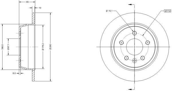 Remy RAD2875C Rear brake disc, non-ventilated RAD2875C