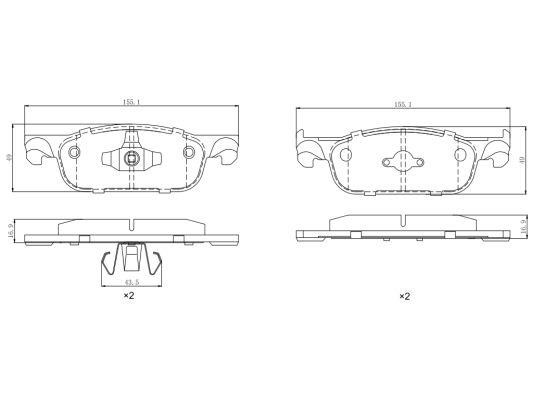 Remy RAP1004 Brake Pad Set, disc brake RAP1004