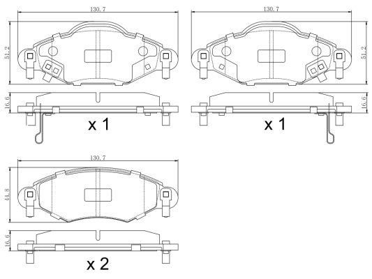 Remy RAP1543 Brake Pad Set, disc brake RAP1543