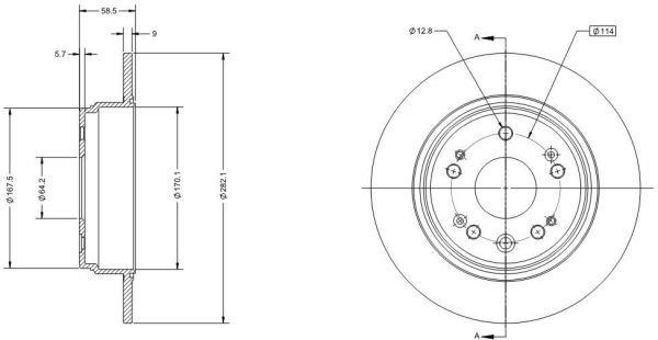 Remy RAD1897C Rear brake disc, non-ventilated RAD1897C