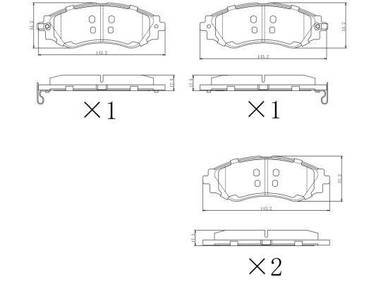 Remy RAP2164 Brake Pad Set, disc brake RAP2164