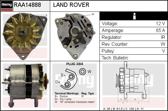 Remy RAA14888 Alternator RAA14888