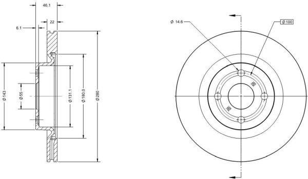 Remy RAD1685C Brake disk RAD1685C