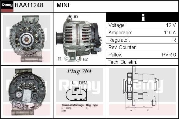 RAA11248 Remy Alternator