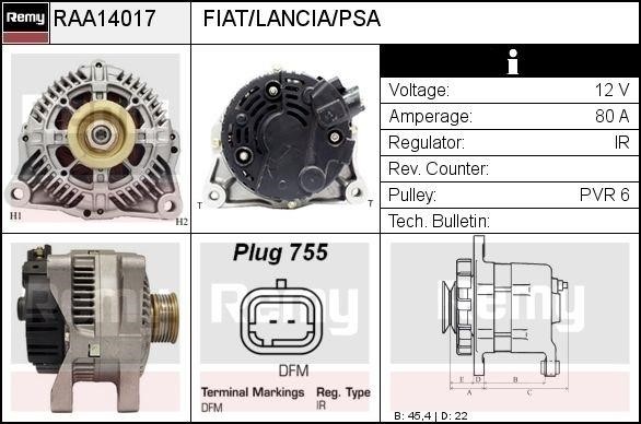 Remy RAA14017 Alternator RAA14017