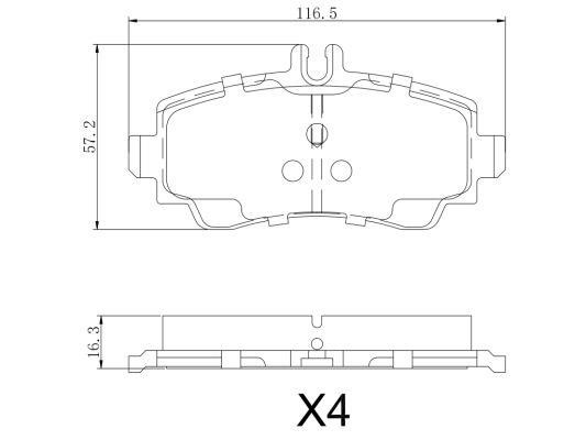 Remy RAP1193 Brake Pad Set, disc brake RAP1193