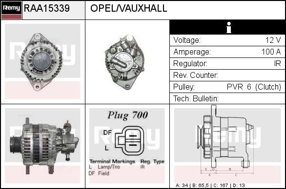 Remy RAA15339 Alternator RAA15339