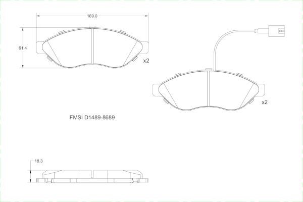 Remy RAP1346 Brake Pad Set, disc brake RAP1346