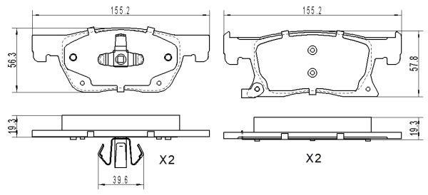 Remy RAP1871 Brake Pad Set, disc brake RAP1871