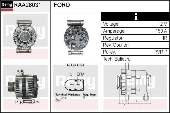 Remy RAA28031 Alternator RAA28031