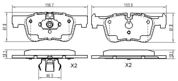 Remy RAP1421 Brake Pad Set, disc brake RAP1421