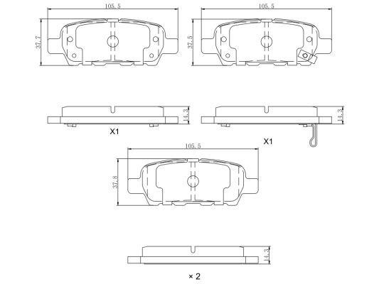 Remy RAP1137 Brake Pad Set, disc brake RAP1137