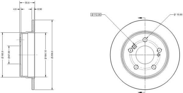 Remy RAD1329C Rear brake disc, non-ventilated RAD1329C