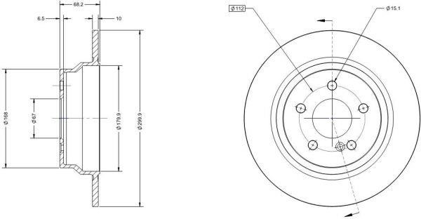 Remy RAD1202C Rear brake disc, non-ventilated RAD1202C