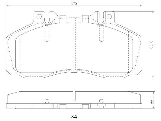 Remy RAP1753 Brake Pad Set, disc brake RAP1753