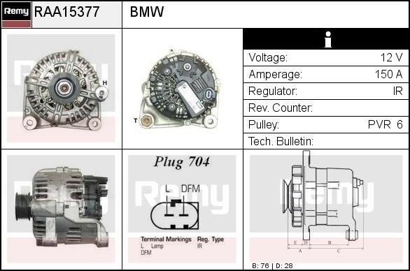 Remy RAA15377 Alternator RAA15377