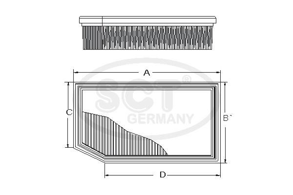 SCT SB 2377 Air filter SB2377