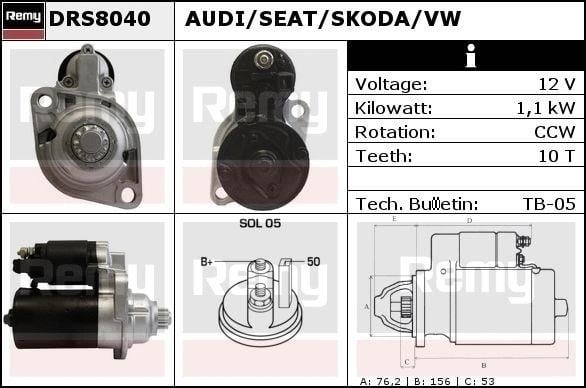 DRS8040X Remy Starter