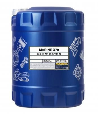 SCT MN2407-10 Motor oil MANNOL MN2407 Marine X70 SAE 50 API CF-4, TBN 70, 10 l MN240710