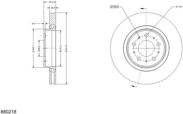 Remy RAD1852C Brake disk RAD1852C